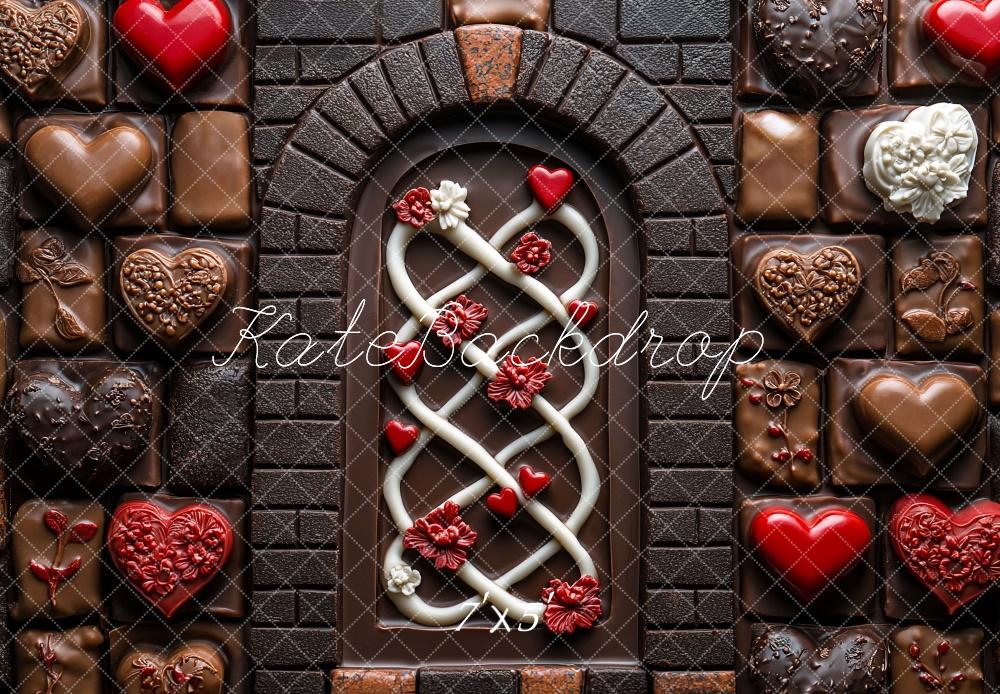 Kate Valentine's Day Backdrop Candy Chocolate Arch Designed by Mini MakeBelieve - Kate Backdrop AU