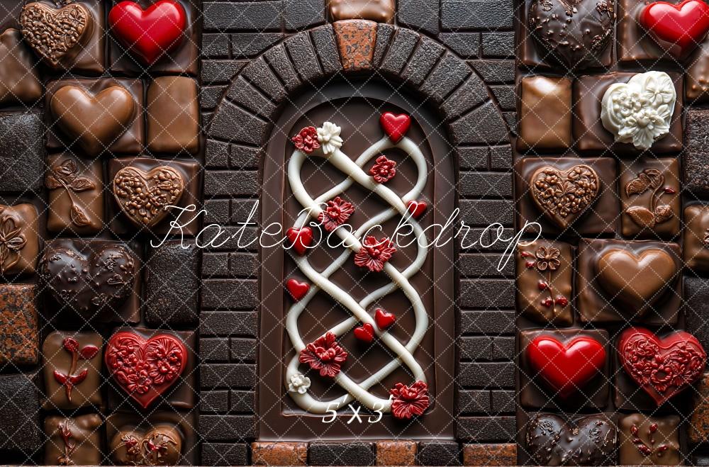 Kate Valentine's Day Backdrop Candy Chocolate Arch Designed by Mini MakeBelieve - Kate Backdrop AU