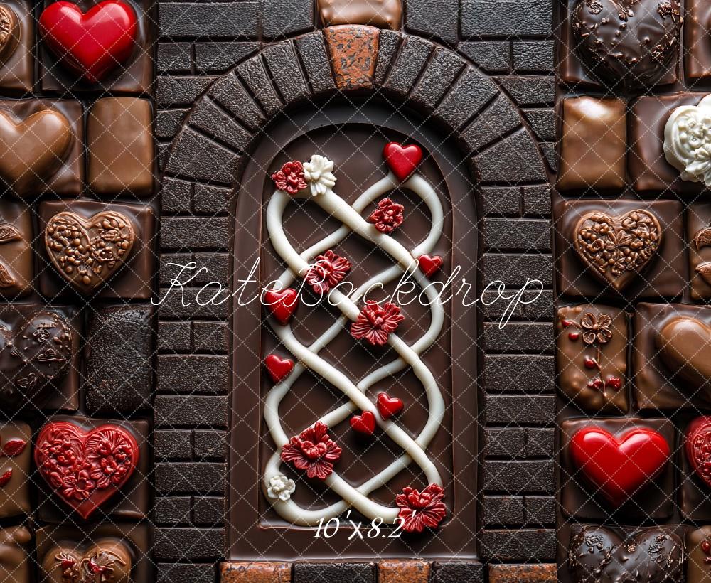 Kate Valentine's Day Backdrop Candy Chocolate Arch Designed by Mini MakeBelieve - Kate Backdrop AU
