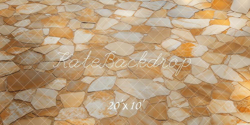 Kate Yellow Brown Stone mosaic Backdrop Designed by Kate Image - Kate Backdrop AU