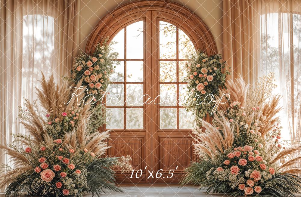 Kate Boho Wedding Floral Door Backdrop Designed by Emetselch