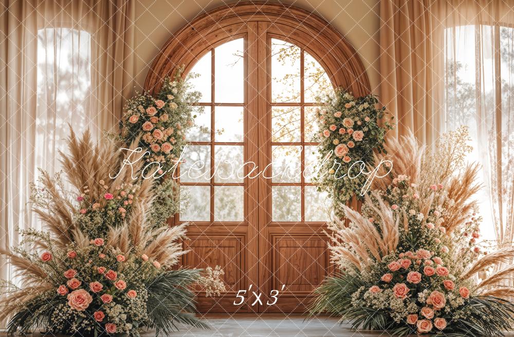 Kate Boho Wedding Floral Door Backdrop Designed by Emetselch