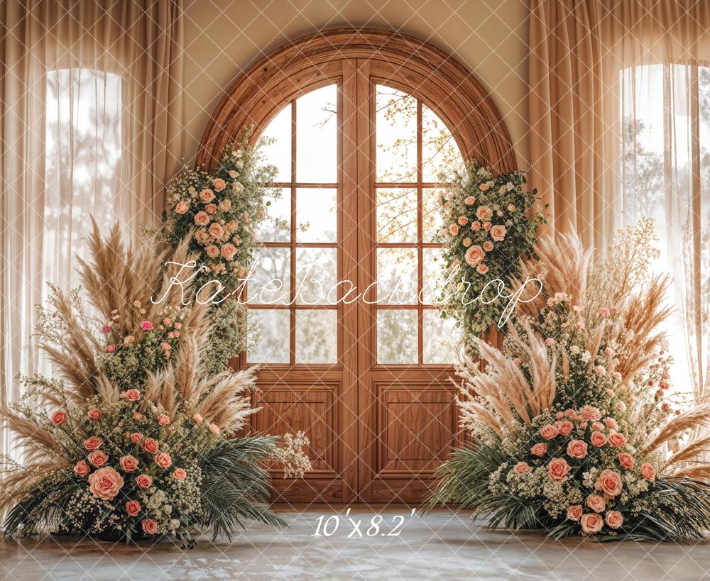 Kate Boho Wedding Floral Door Backdrop Designed by Emetselch