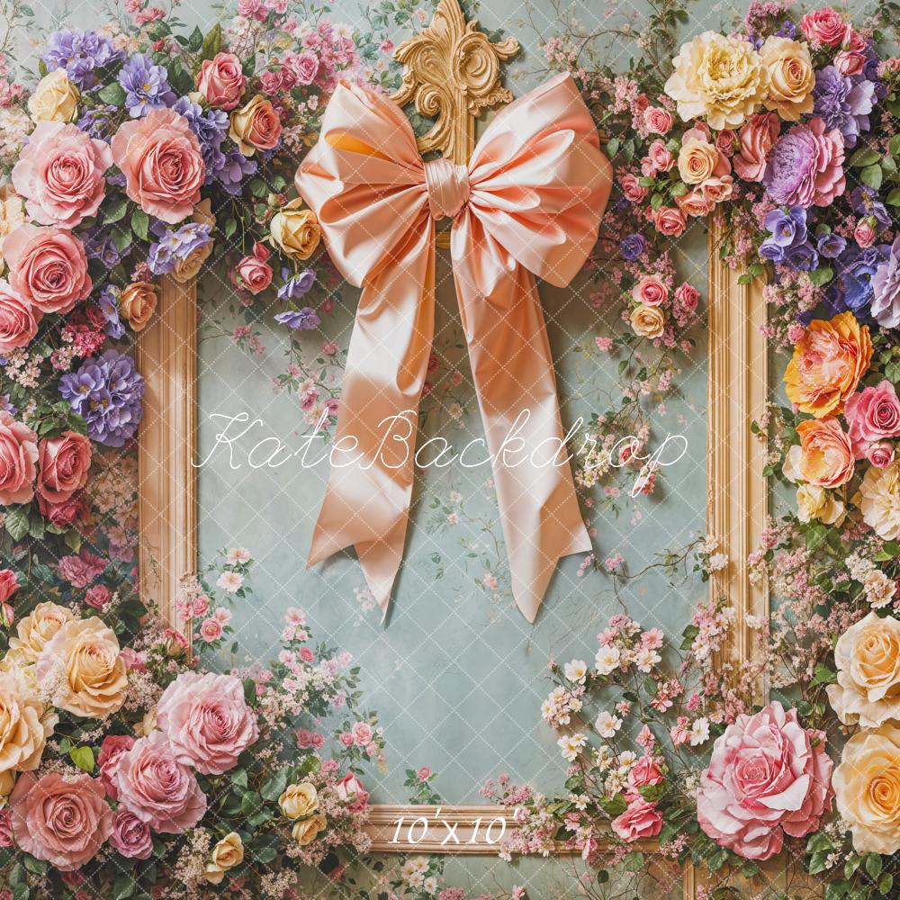 Kate Flowers in Bloom Bow Backdrop Designed by Emetselch