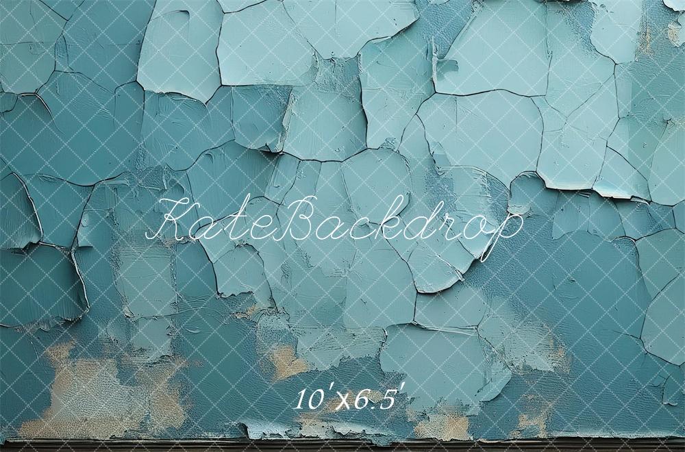 Kate Chippy Teal Paint Texture Backdrop Designed by Mandy Ringe Photography - Kate Backdrop AU