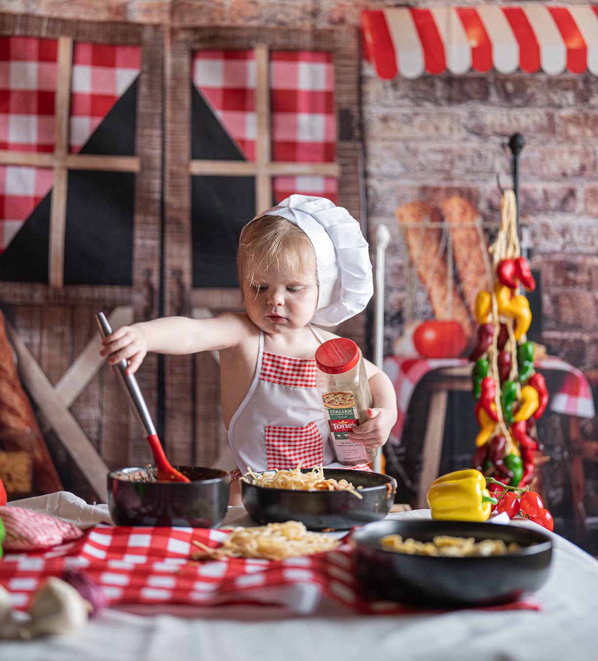 Kate Italian Pasta Birthday Backdrop Designed by Mandy Ringe Photography