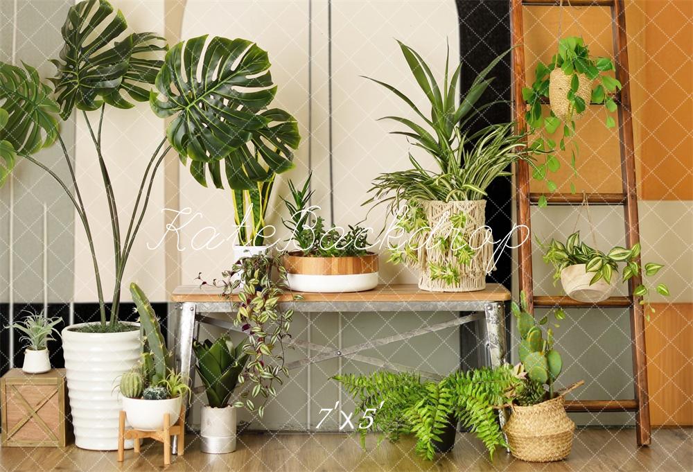 Kate Mid Century Modern Plant Wall Backdrop Designed by Mandy Ringe Photography