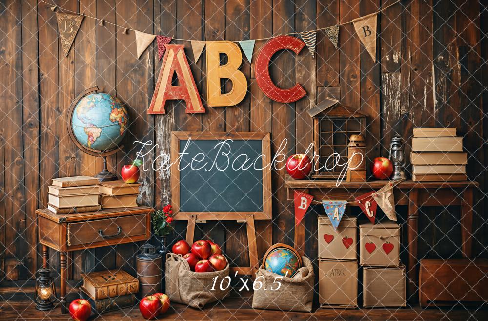 Kate Back to School Apple ABC Backdrop Designed by Emetselch