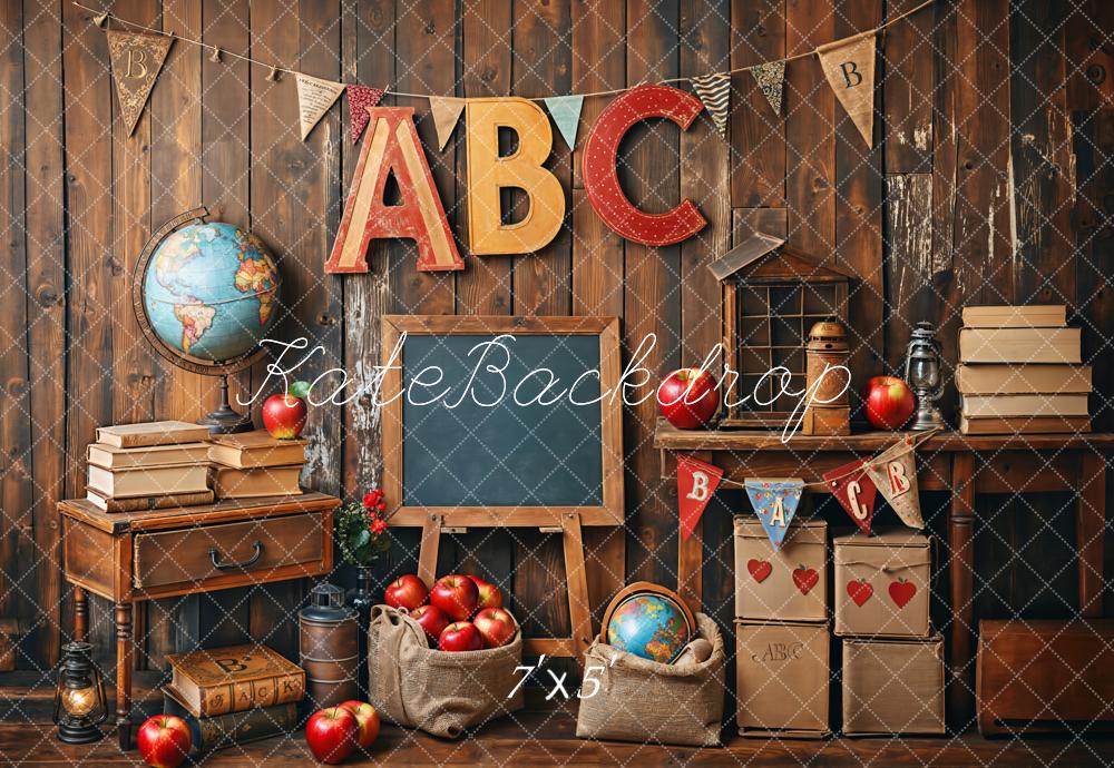 Kate Back to School Apple ABC Backdrop Designed by Emetselch - Kate Backdrop AU
