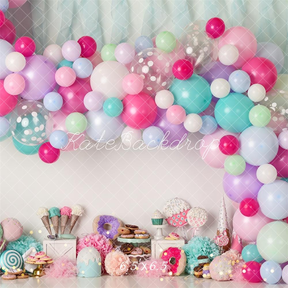 Kate Donut Candy Icecream Birthday Backdrop Designed by Mandy Ringe Photography - Kate Backdrop AU