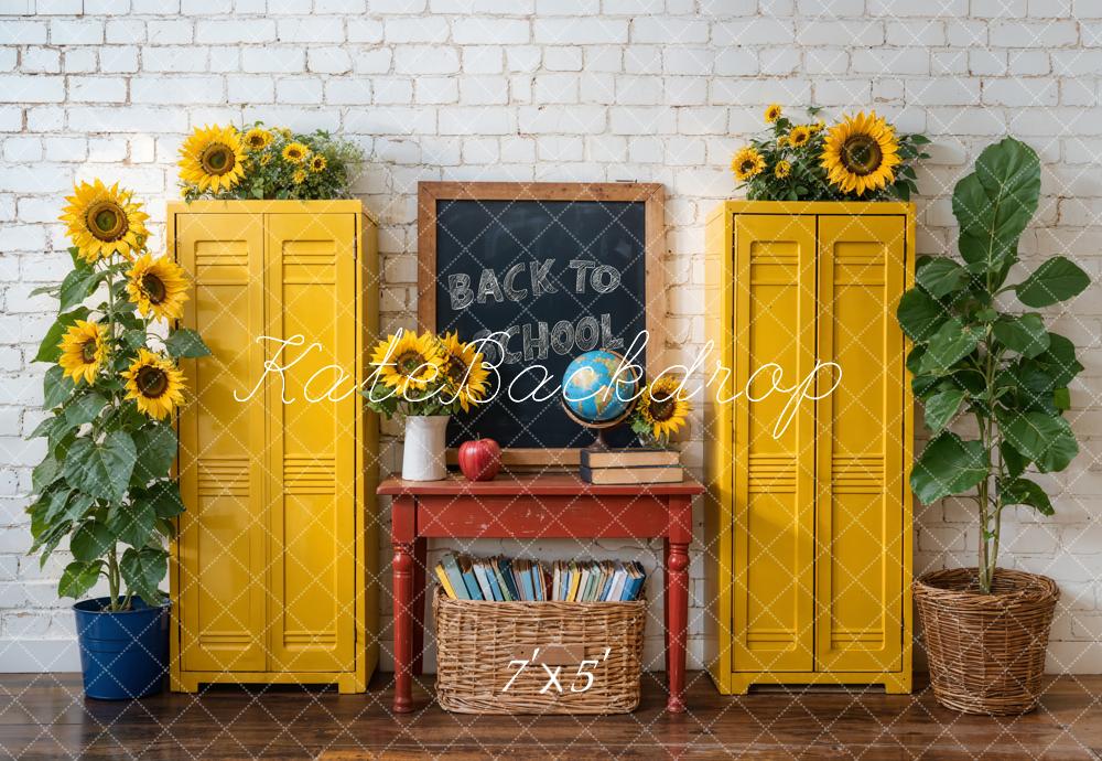 Kate Back to School Yellow Cabinet Backdrop Designed by Emetselch