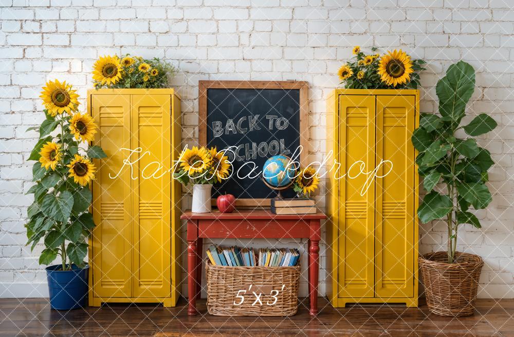 Kate Back to School Yellow Cabinet Backdrop Designed by Emetselch