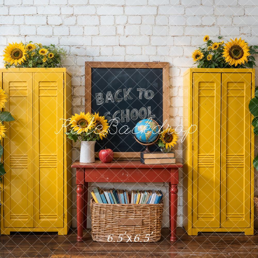 Kate Back to School Yellow Cabinet Backdrop Designed by Emetselch