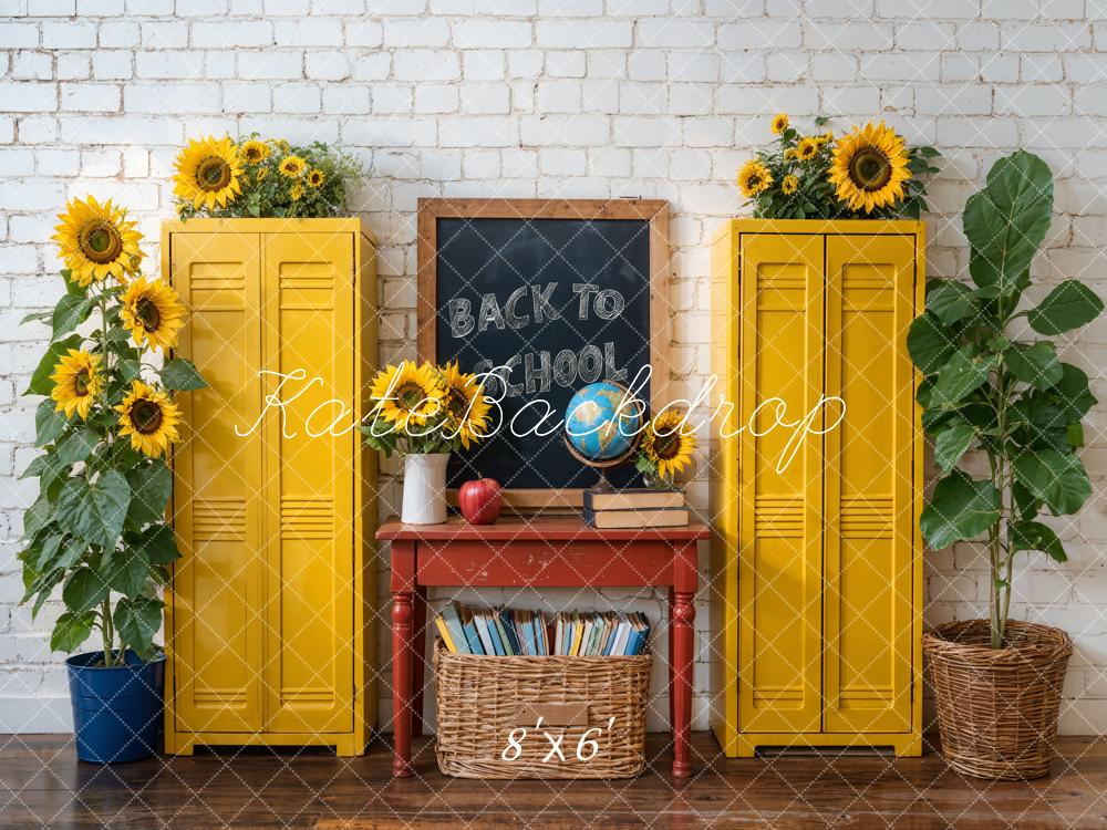 Kate Back to School Yellow Cabinet Backdrop Designed by Emetselch