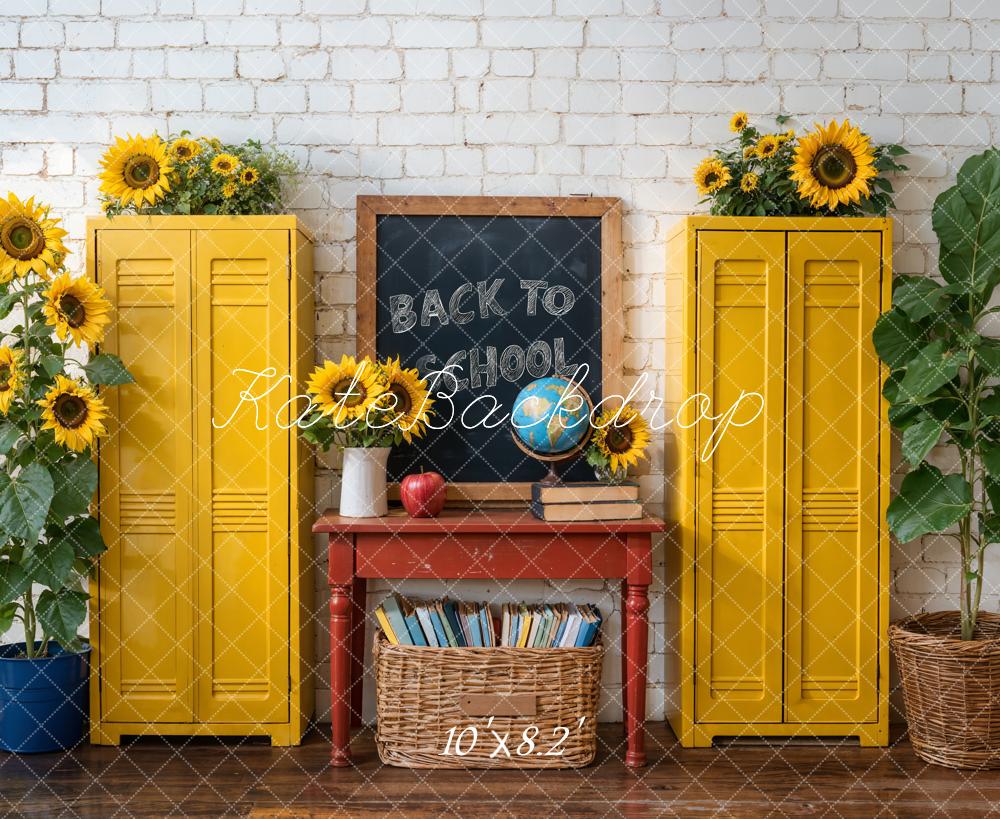 Kate Back to School Yellow Cabinet Backdrop Designed by Emetselch