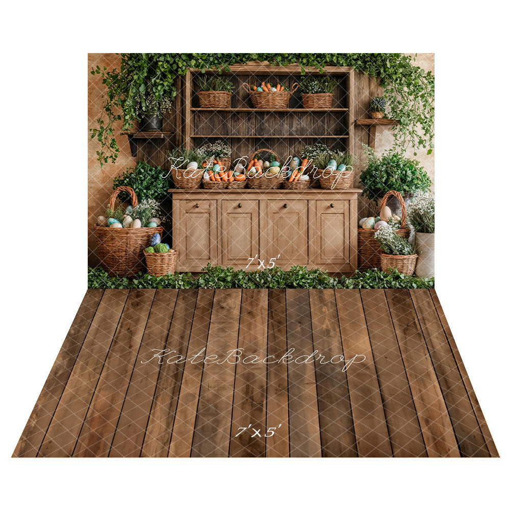 Kate Easter Wooden Cabinet Backdrop+Wood Floor Backdrop