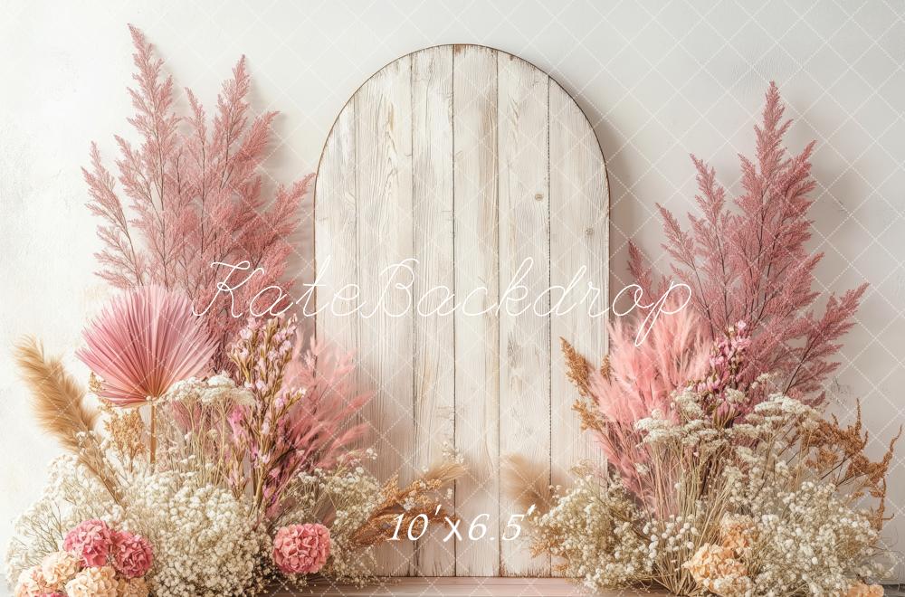 Kate Soft Pink Beige Arch Backdrop Designed by Patty Roberts