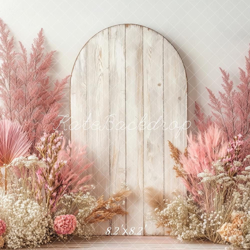 Kate Soft Pink Beige Arch Backdrop Designed by Patty Roberts - Kate Backdrop AU