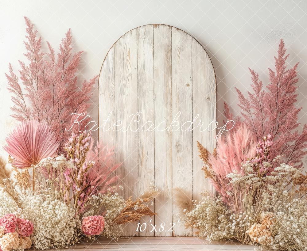 Kate Soft Pink Beige Arch Backdrop Designed by Patty Roberts - Kate Backdrop AU