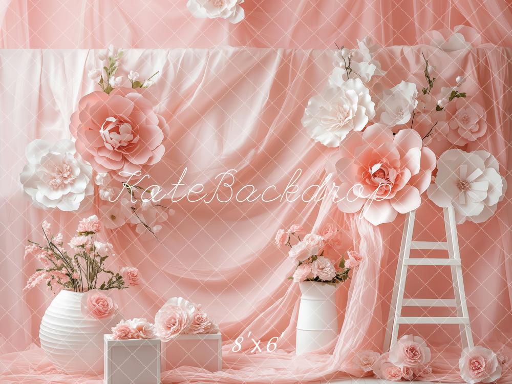 Kate Elegant Pink Draped Backdrop Designed by Patty Roberts