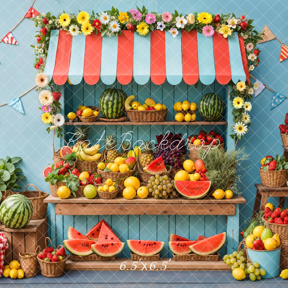Kate Summer Fruit Stand Watermelon Backdrop Designed by Kate Image - Kate Backdrop AU