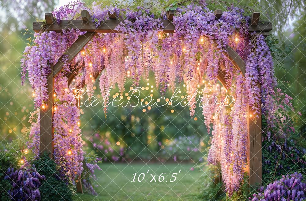 Kate Wisteria Flower Arch Garden Lights Backdrop Designed by Kate Image - Kate Backdrop AU