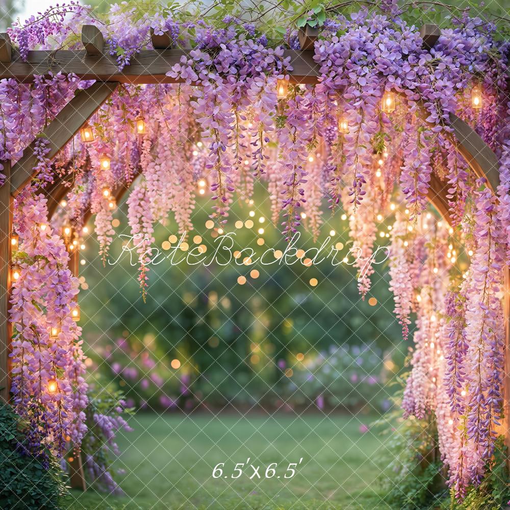 Kate Wisteria Flower Arch Garden Lights Backdrop Designed by Kate Image - Kate Backdrop AU