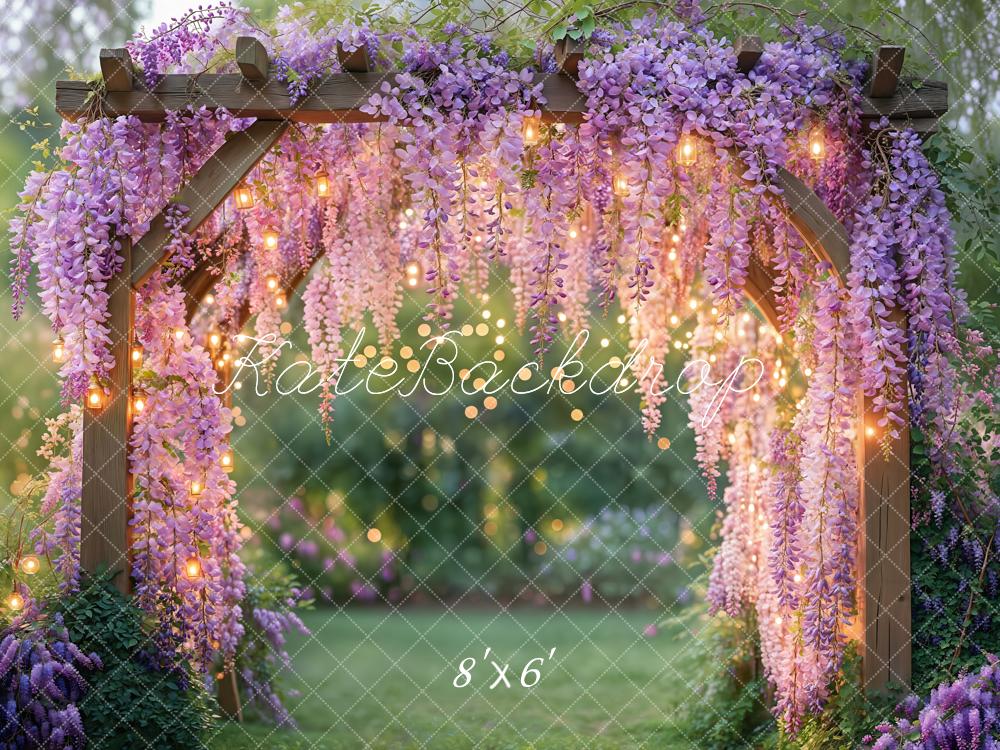 Kate Wisteria Flower Arch Garden Lights Backdrop Designed by Kate Image - Kate Backdrop AU