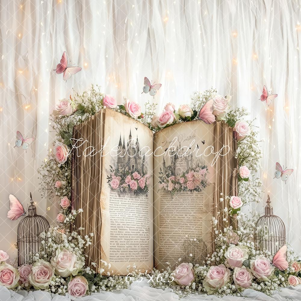 Kate Fairy Tale Book Flower Backdrop Designed by Ashley Paul
