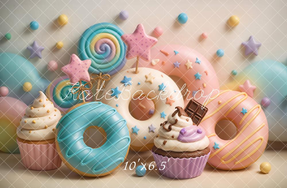 Kate Extra Sweet Donut Cake Smash Backdrop Designed by Ashley Paul