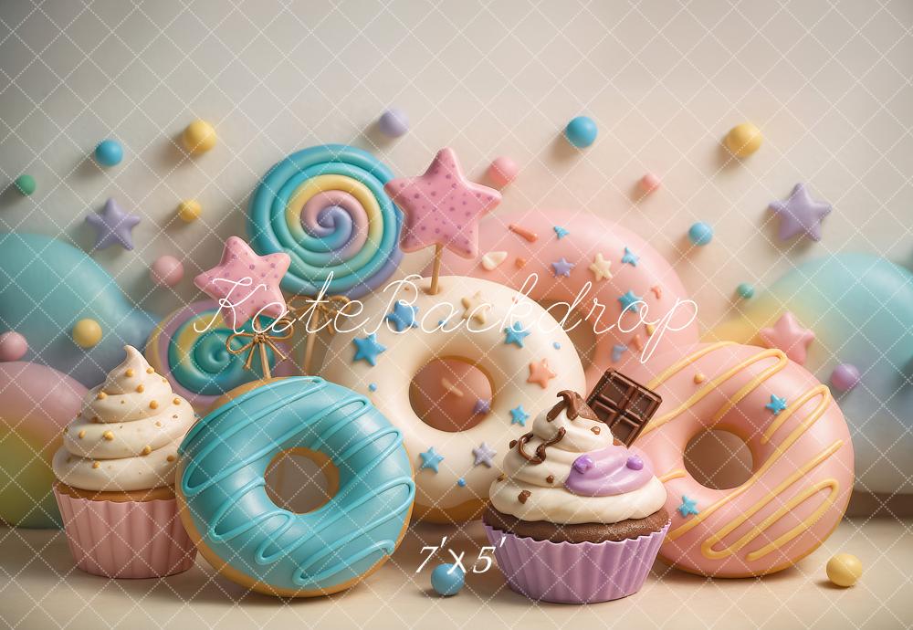 Kate Extra Sweet Donut Cake Smash Backdrop Designed by Ashley Paul