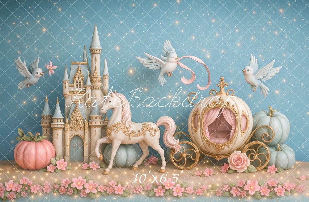 Kate Pumpkin Carriage Castle Backdrop Designed by Ashley Paul