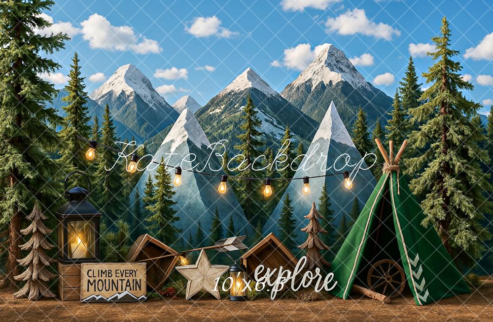 Kate Camping Fun Forest Backdrop Designed by Ashley Paul - Kate Backdrop AU