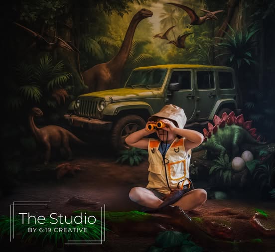 Kate Dinosaur Jungle Backdrop Designed by Ashley Paul - Kate Backdrop AU