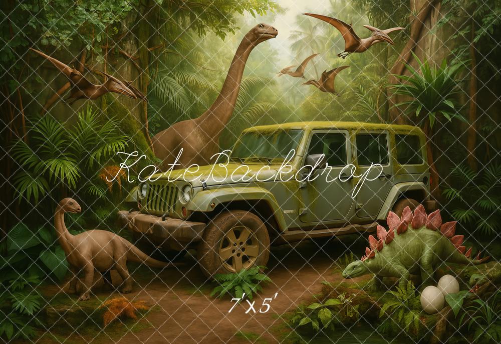 Kate Dinosaur Jungle Backdrop Designed by Ashley Paul - Kate Backdrop AU