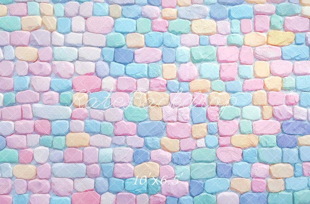 Kate Candy Colored Stone Wall Backdrop Designed by Mini MakeBelieve - Kate Backdrop AU