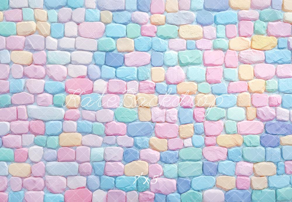 Kate Candy Colored Stone Wall Backdrop Designed by Mini MakeBelieve - Kate Backdrop AU