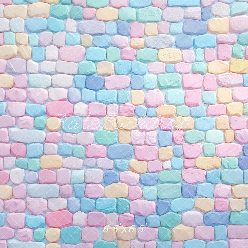 Kate Candy Colored Stone Wall Backdrop Designed by Mini MakeBelieve - Kate Backdrop AU