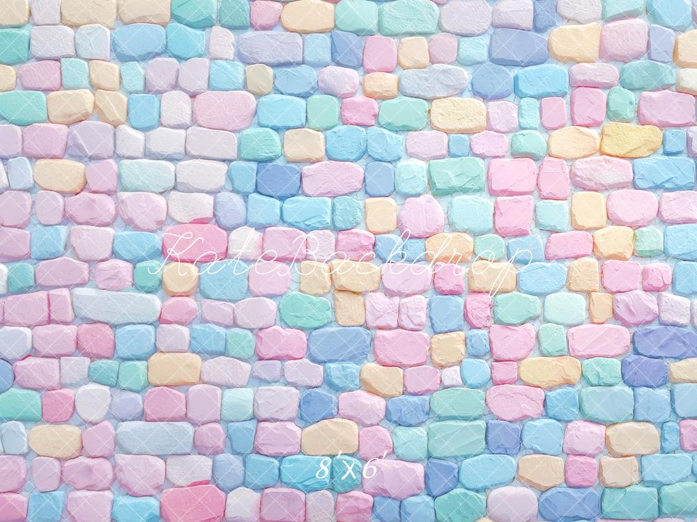 Kate Candy Colored Stone Wall Backdrop Designed by Mini MakeBelieve - Kate Backdrop AU