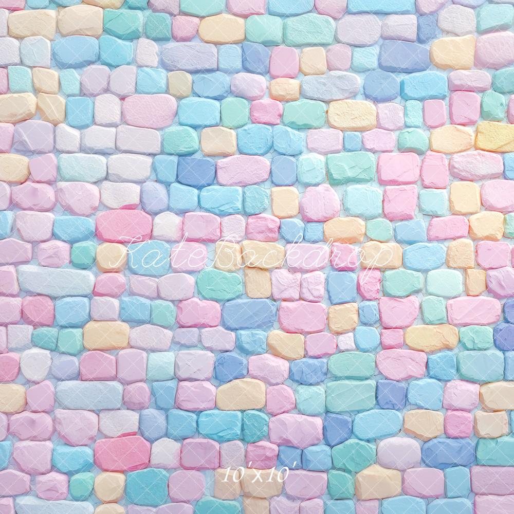 Kate Candy Colored Stone Wall Backdrop Designed by Mini MakeBelieve - Kate Backdrop AU