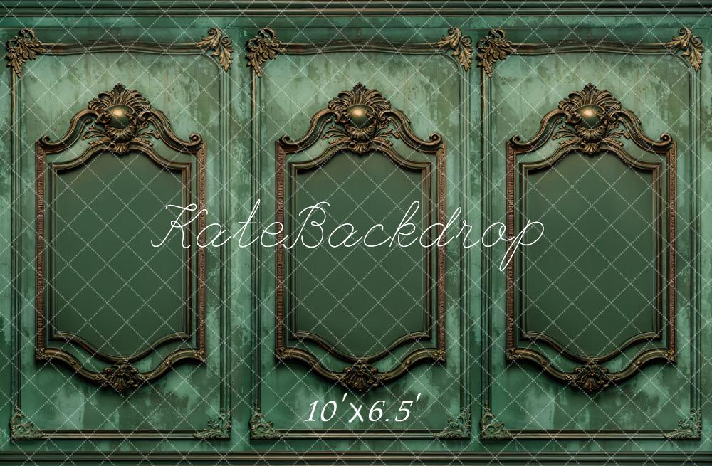 Kate Dark Green Vintage Wall Backdrop Designed by Kate Image - Kate Backdrop AU