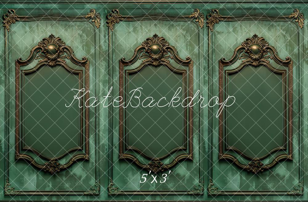 Kate Dark Green Vintage Wall Backdrop Designed by Kate Image - Kate Backdrop AU