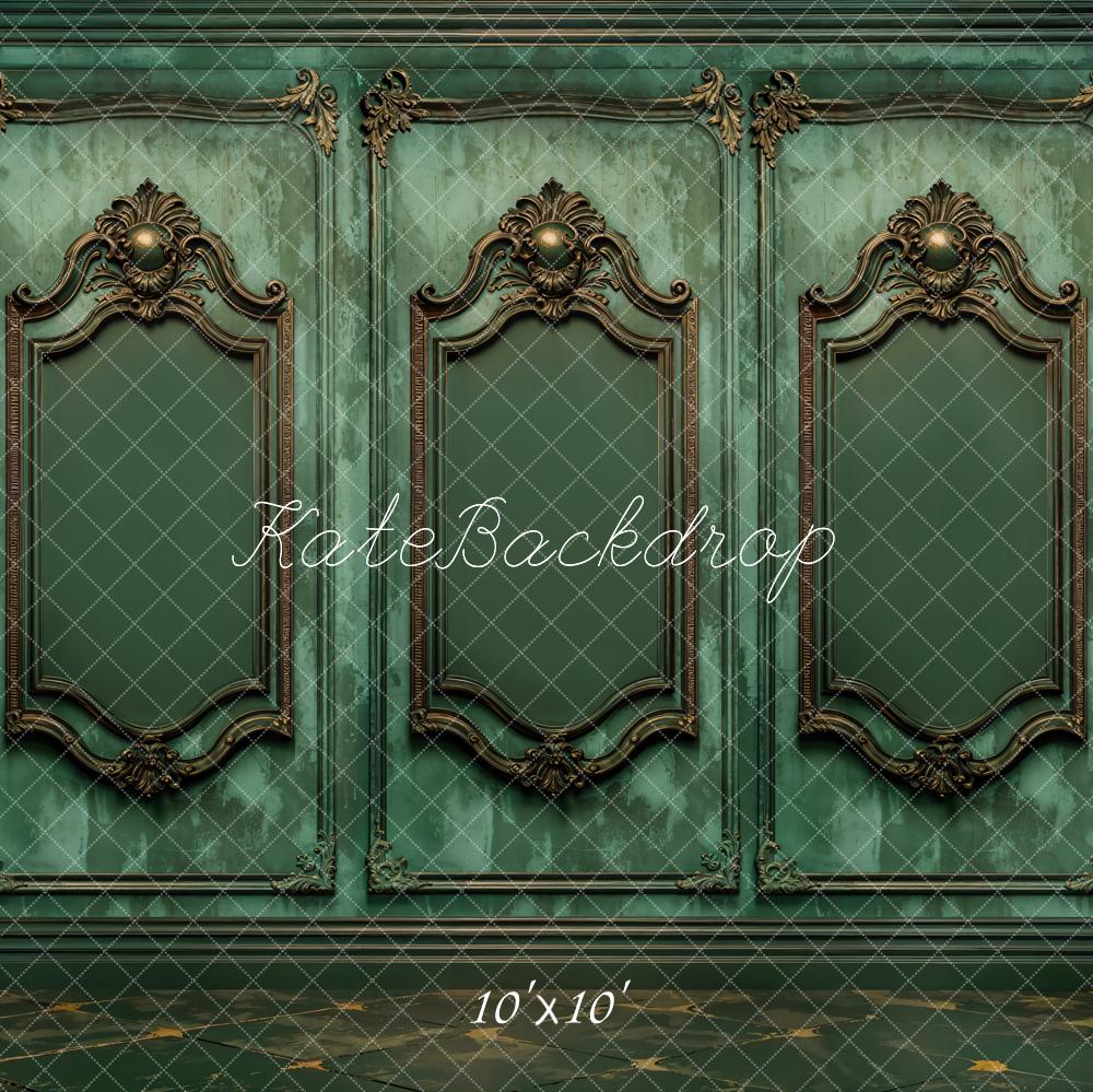 Kate Dark Green Vintage Wall Backdrop Designed by Kate Image - Kate Backdrop AU