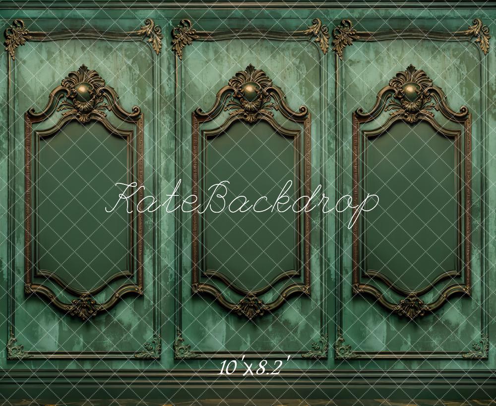 Kate Dark Green Vintage Wall Backdrop Designed by Kate Image - Kate Backdrop AU