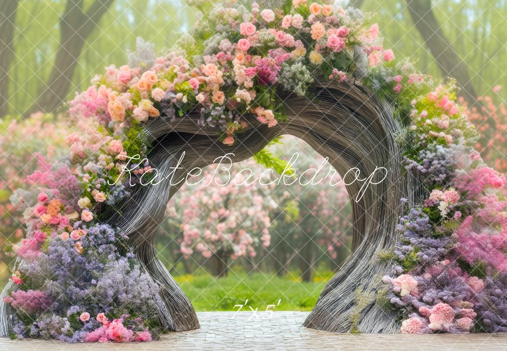 Kate Exterior Tree Arch Backdrop Designed by Mini MakeBelieve - Kate Backdrop AU