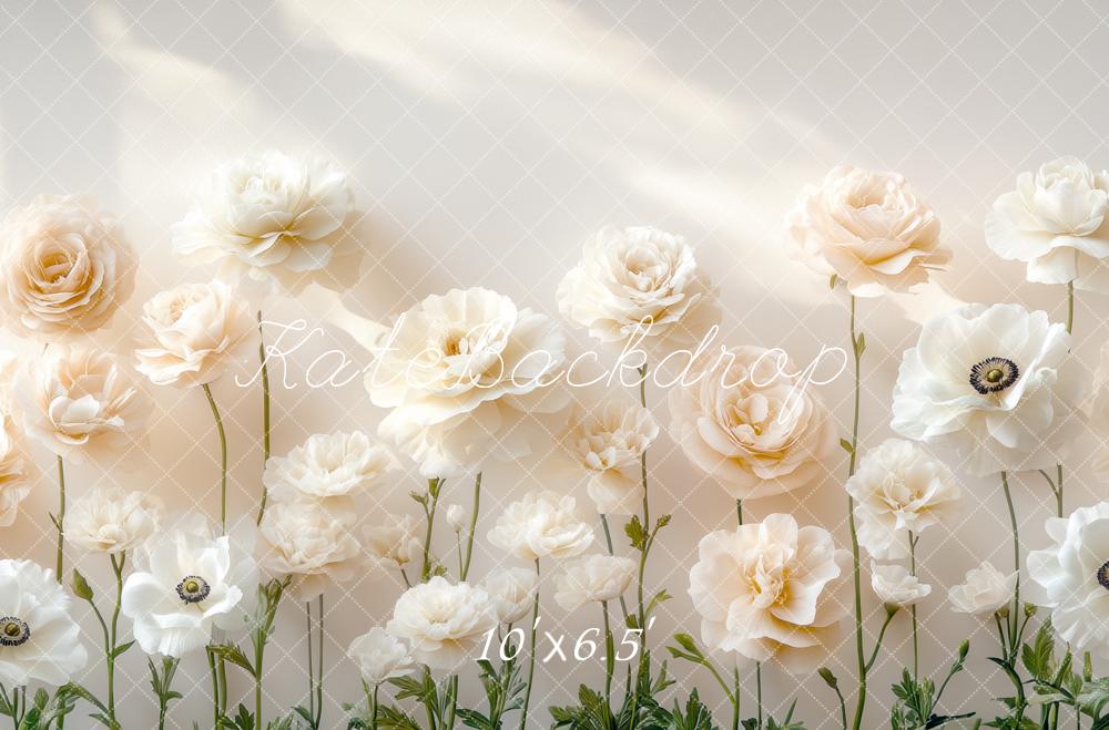 Kate White Paper Flowers Backdrop Designed by Mini MakeBelieve