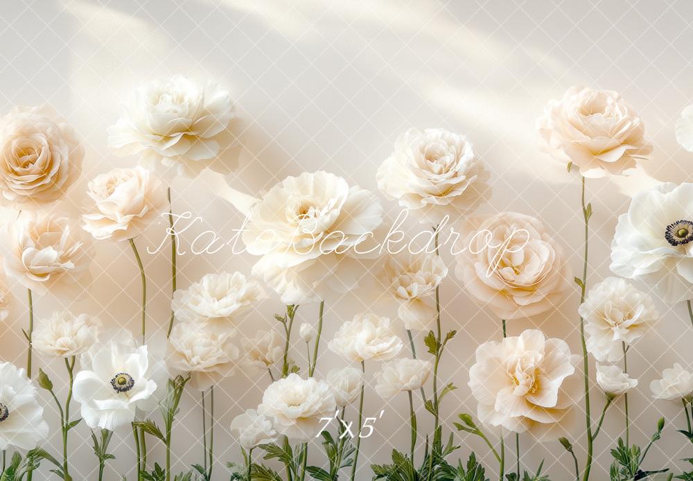 Kate White Paper Flowers Backdrop Designed by Mini MakeBelieve