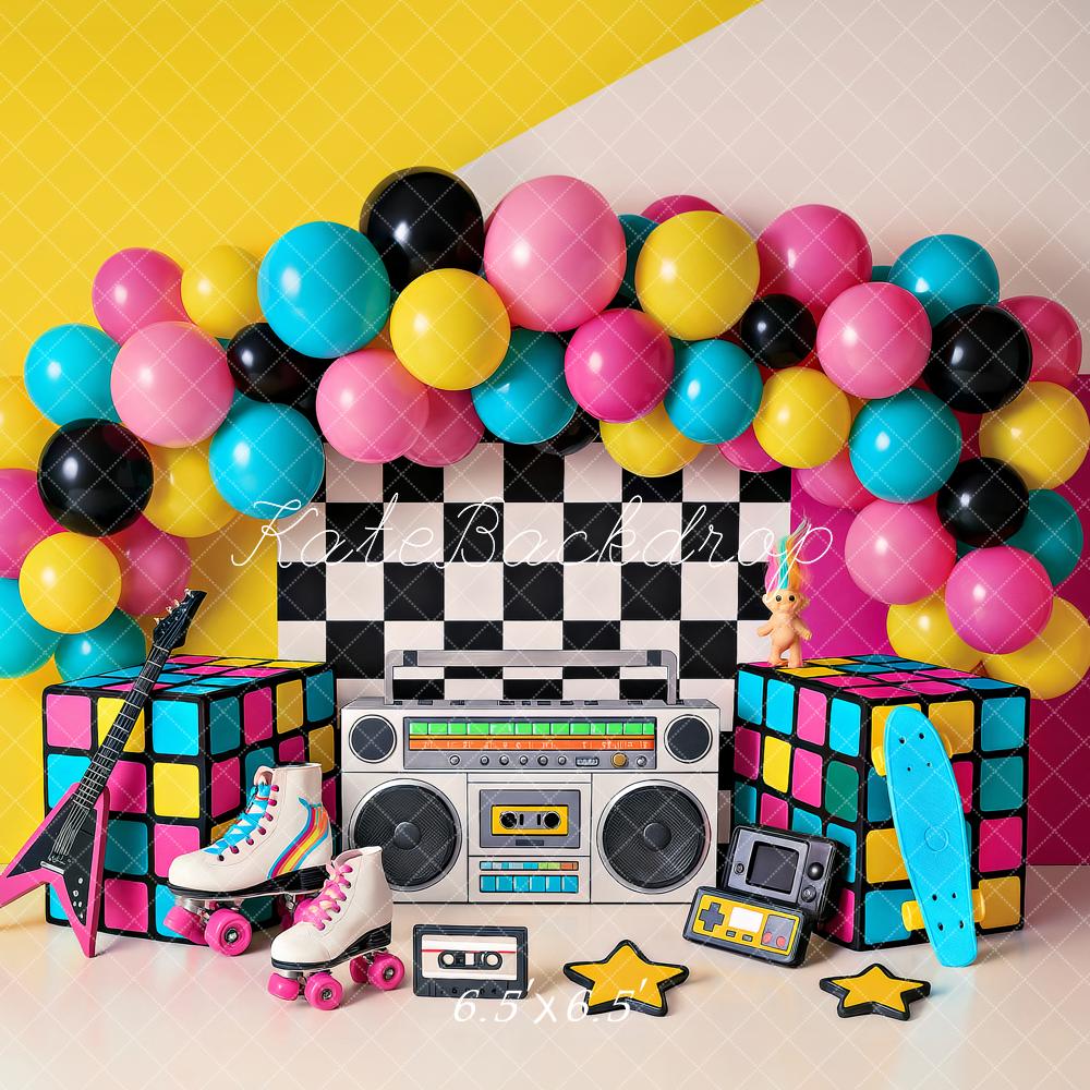 Kate Birthday 90s Backdrop Designed by Ashley Paul - Kate Backdrop AU