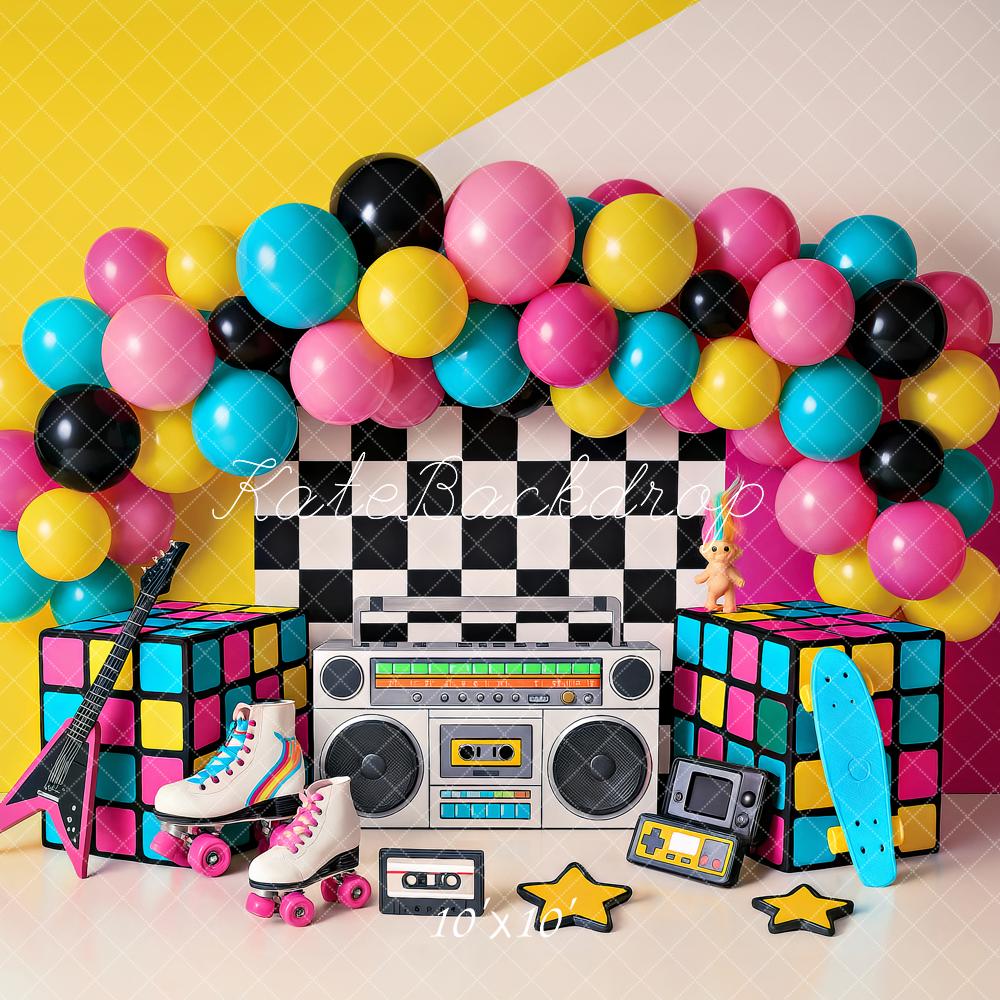 Kate Birthday 90s Backdrop Designed by Ashley Paul - Kate Backdrop AU