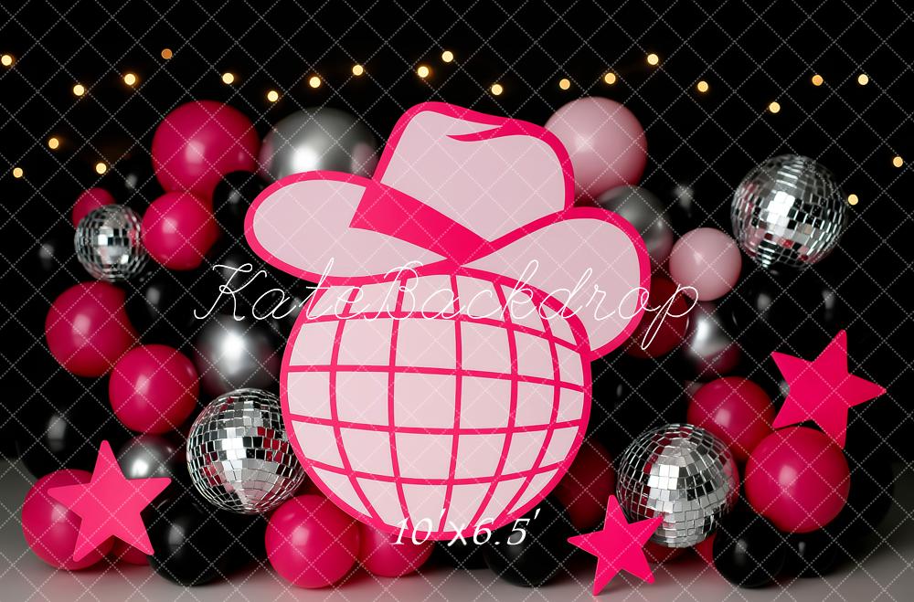 Kate Pink Disco Party Backdrop Designed by Patty Roberts - Kate Backdrop AU